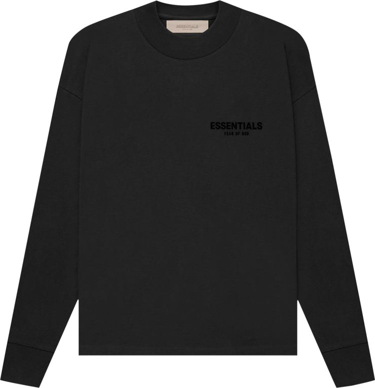 Лонгслив Fear of God Essentials Long-Sleeve Tee 'Stretch Limo', черный - фото