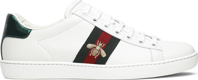 Кроссовки Gucci Wmns Ace Low Bee Embroidered, белый кроссовки gucci ace low guccy print белый