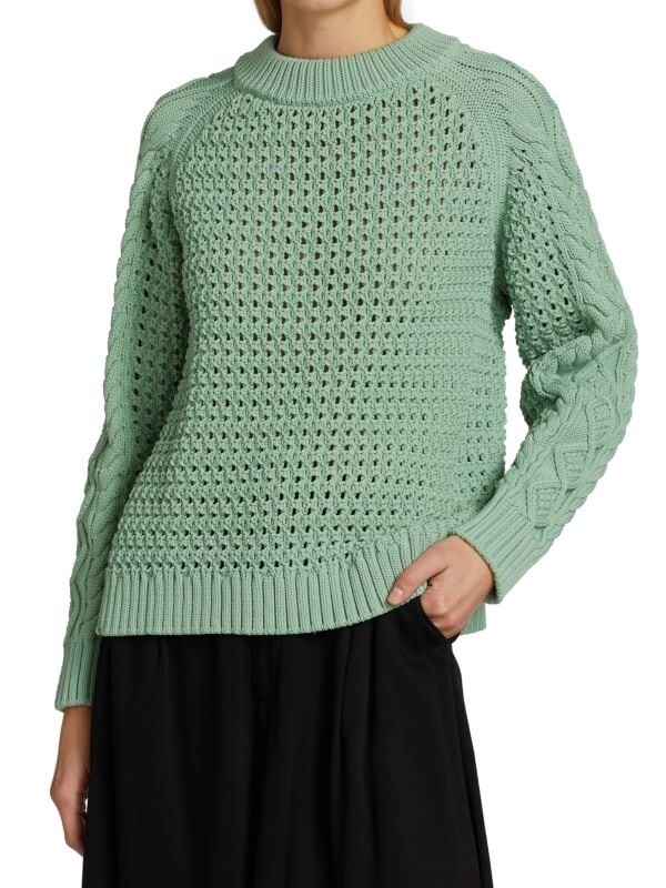 

Свитер с круглым вырезом mick open knit AKNVAS Slate green