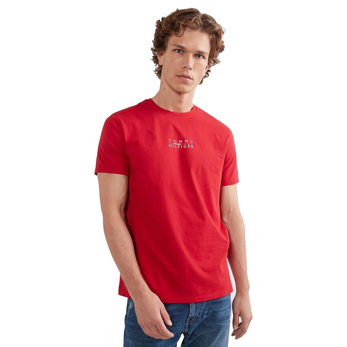 

Футболка Tommy Hilfiger Square Logo, красный