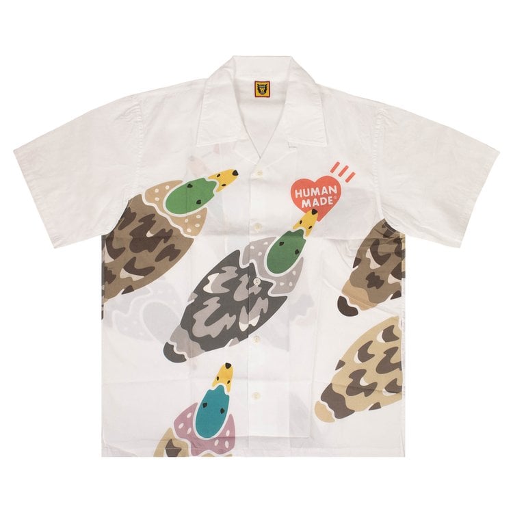 Рубашка Human Made Duck Aloha Button Down Shirt 'White', белый - фото