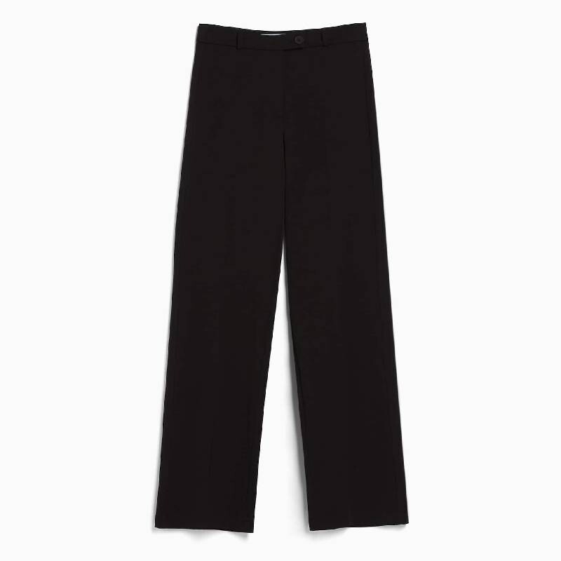 

Брюки Bershka Wide-leg Tailored, черный