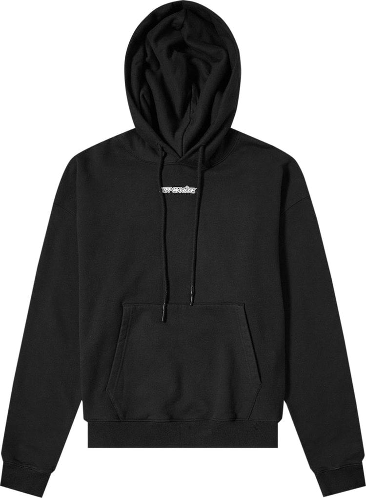 Худи Off-White Marker Over Hoodie 'Black/Blue', черный - фото