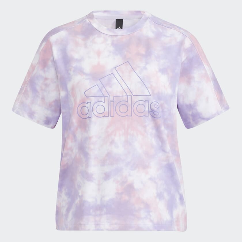 

Футболка adidas Me Time Allover Print, белый/фиолетовый