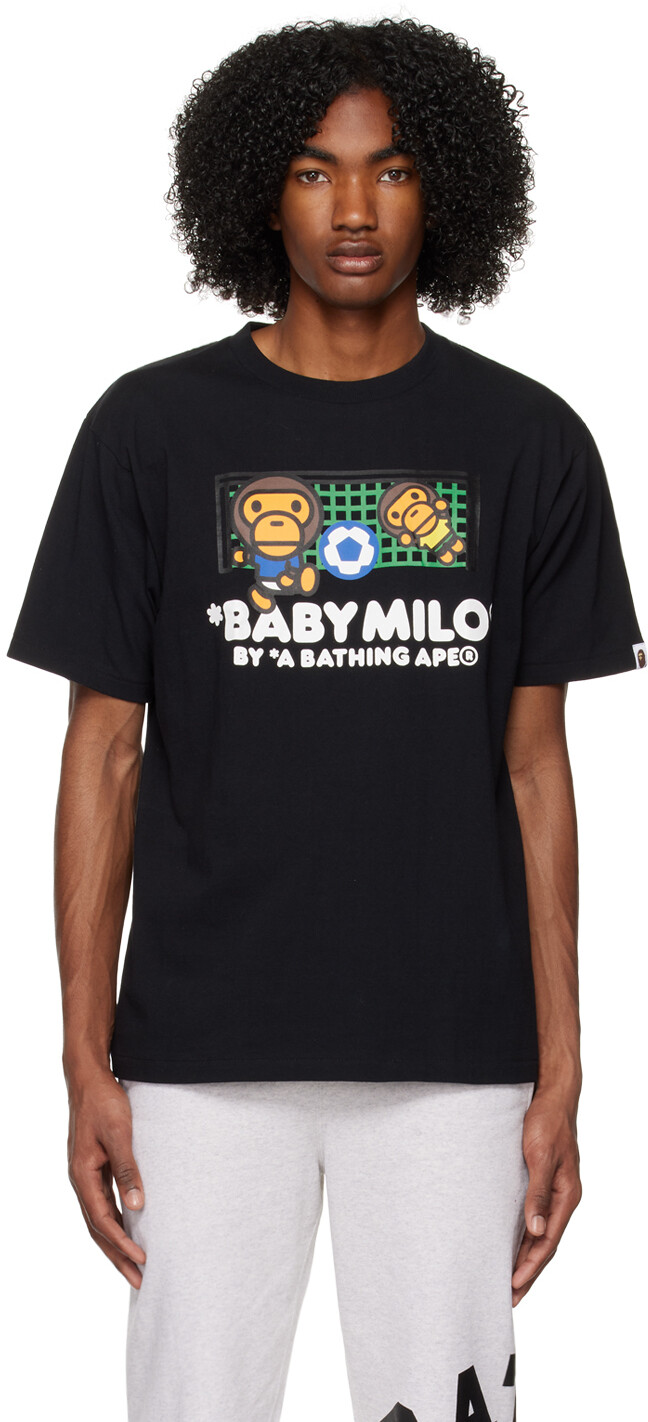

Черная футбольная футболка Baby Milo BAPE