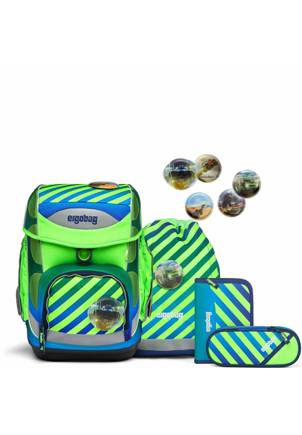 Набор школьных сумок CUBO SCHULRANZEN-SET 5-TEILIG Ergobag, цвет truckbär