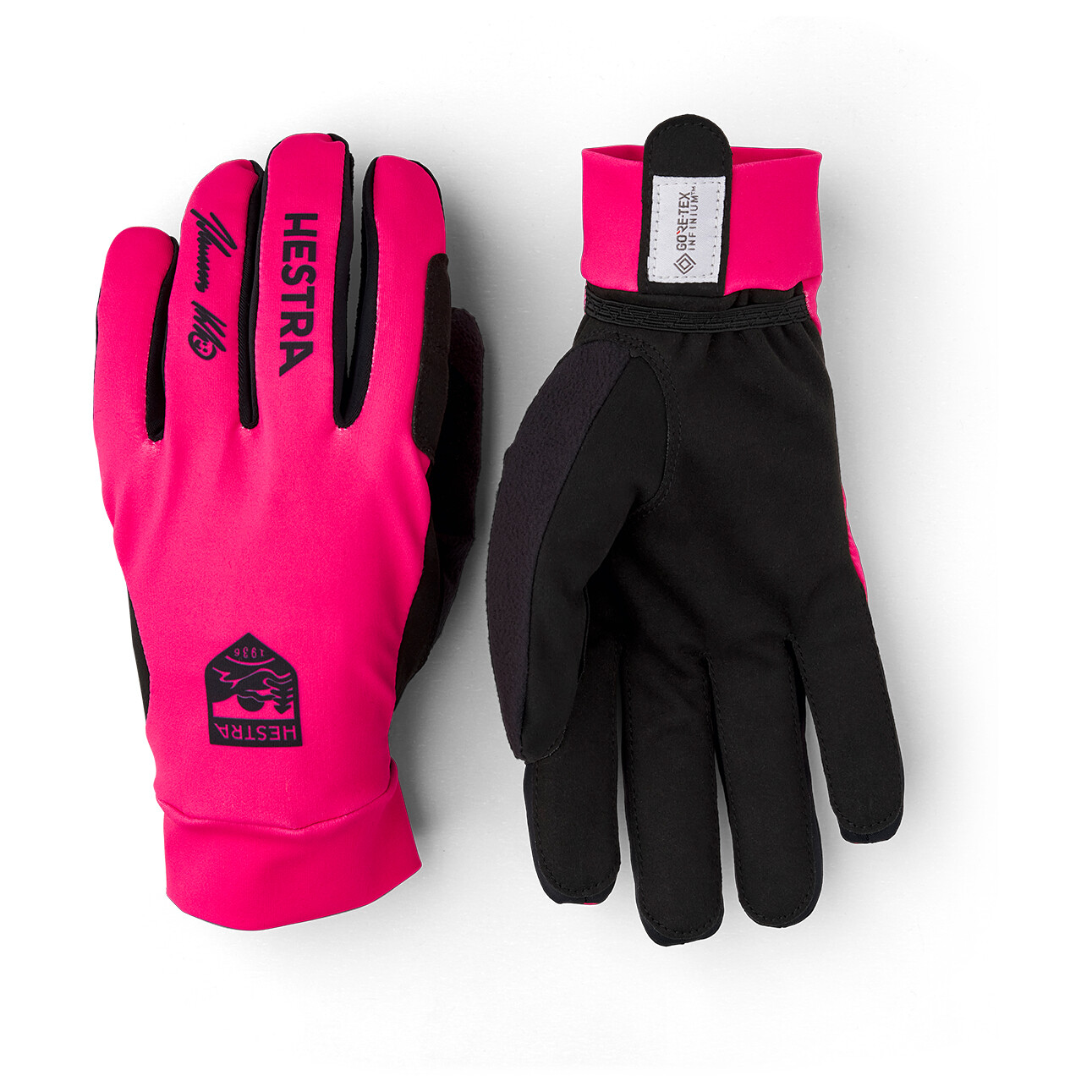 

Перчатки Hestra Klaebo Pro Model 5 Finger, цвет Fuchsia, Черный