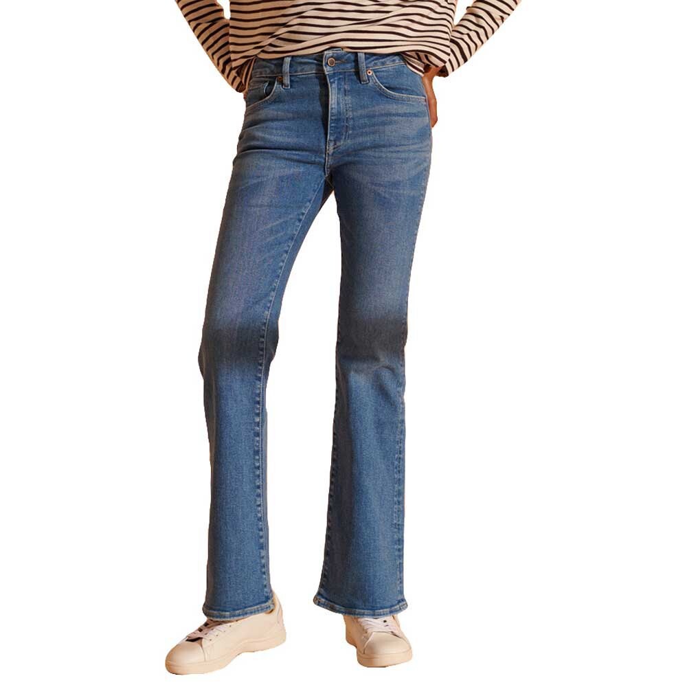 

Джинсы Superdry Mid Rise Slim Flare, серый