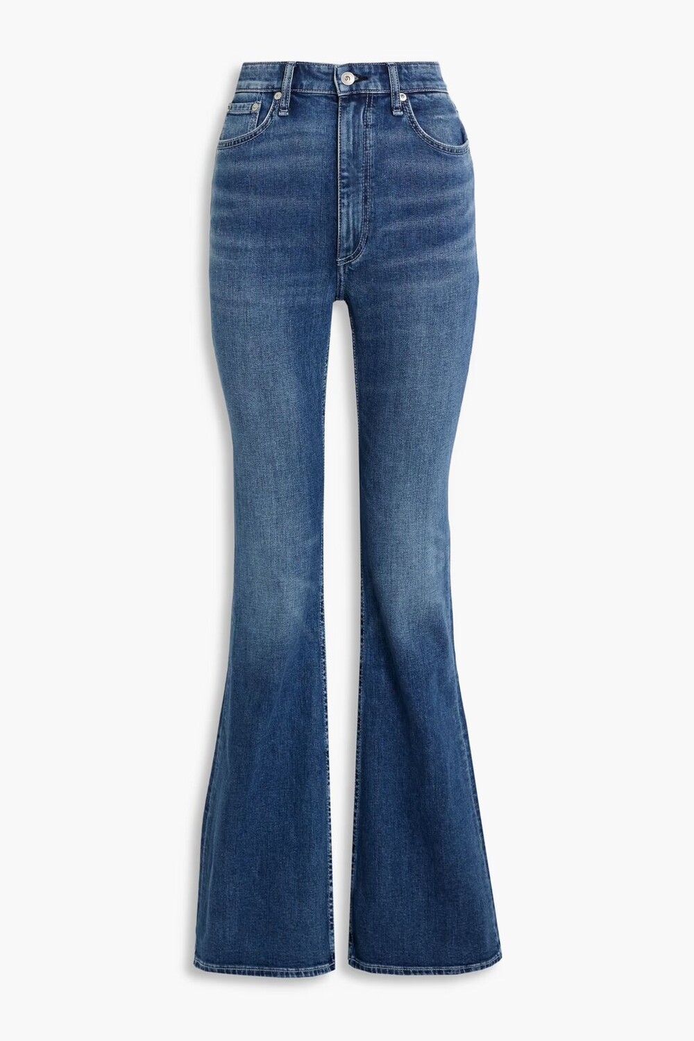

Расклешенные джинсы Casey с высокой посадкой Rag & Bone, средний деним