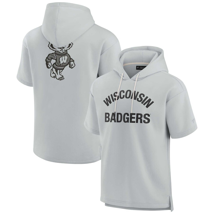 

Пуловер с капюшоном Fanatics Signature Wisconsin Badgers, серый
