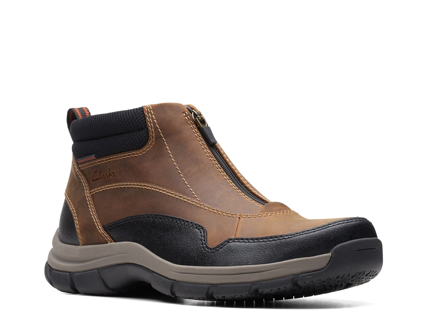 

Ботинки Walpath на молнии Clarks, коричневый