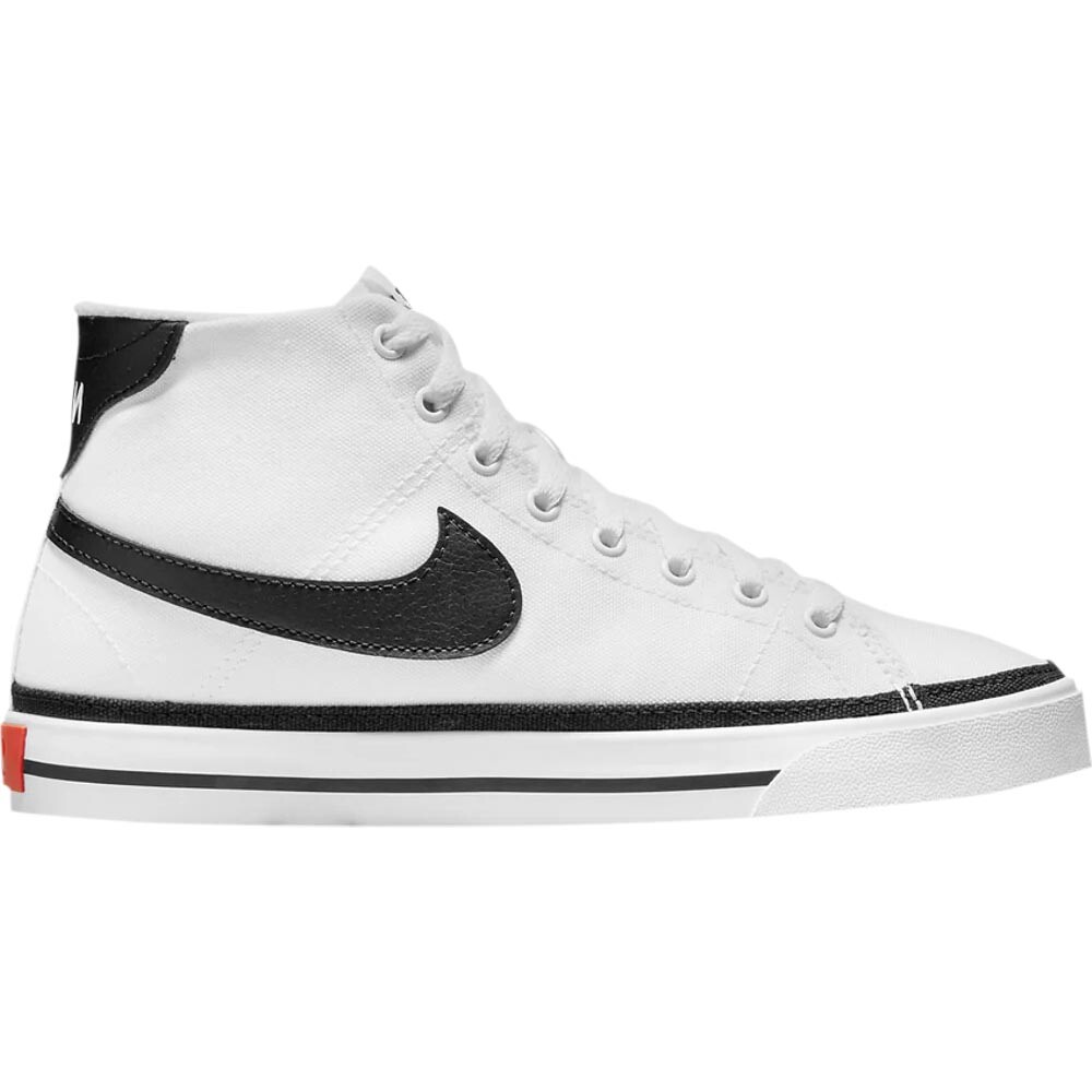 

Кроссовки Nike Court Legacy Canvas Mid White Black, черный/белый