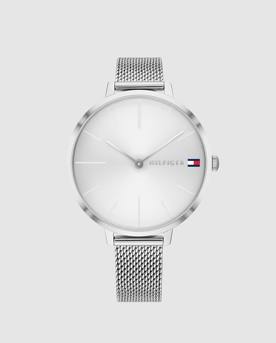 Женские часы Tommy Hilfiger 1782163 Steel Mesh Tommy Hilfiger, серебро искусственное дерево индивидуальное название члена семьи круглый браслет из нержавеющей стали подарок на день рождения