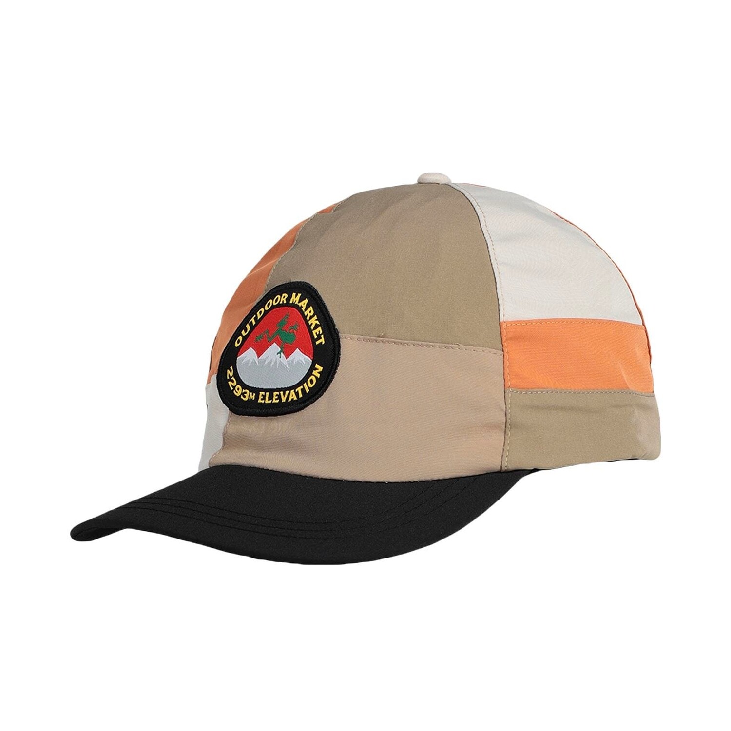 

Бейсболка Market Gorp Patchwork 6 Panel Tech Hat, бежевый/черный/оранжевый