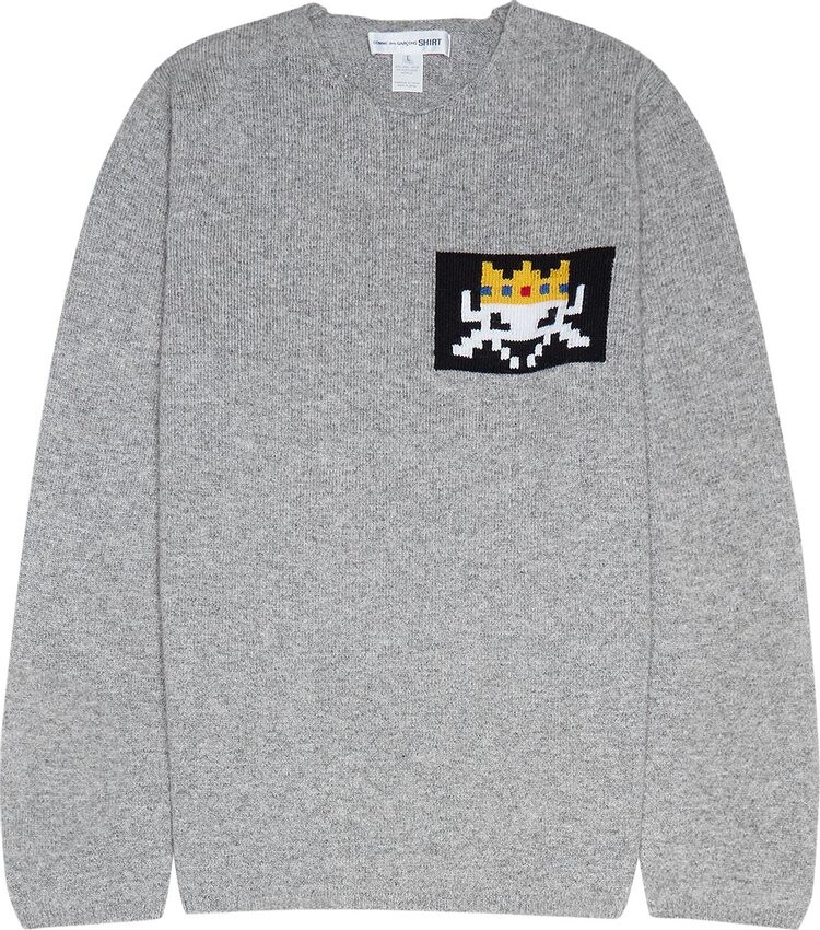 

Рубашка Comme des Garçons SHIRT Jacquard Patterned Crewneck Jumper 'Grey', серый