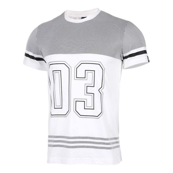 

Футболка Adidas Alphabet Printing Round Neck Breathable Short Sleeve White T-Shirt, Белый