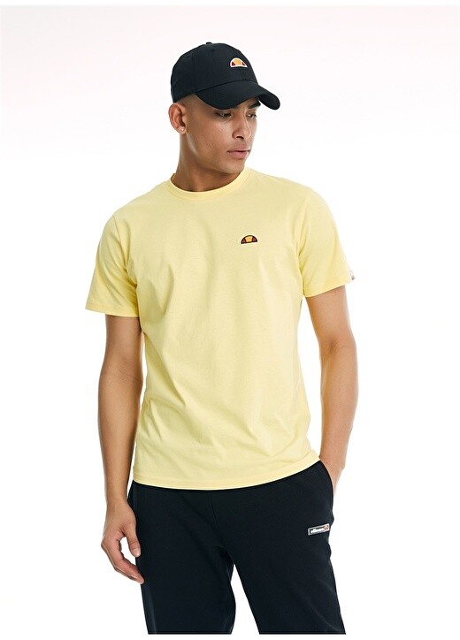 

Желтая мужская футболка с круглым вырезом Ellesse, Желтый