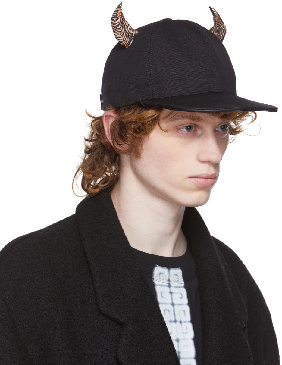 Черная холщовая кепка с рожками Givenchy – купить по выгодным ценам с  доставкой из-за рубежа через сервис «CDEK.Shopping»