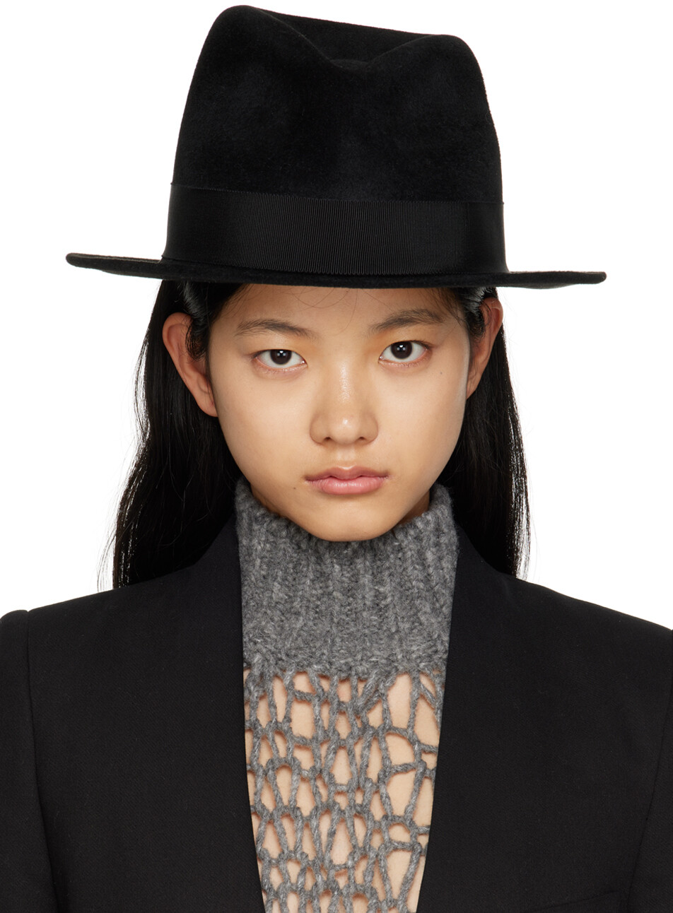 

Черная меховая шляпа Suze Fedora Ann Demeulemeester