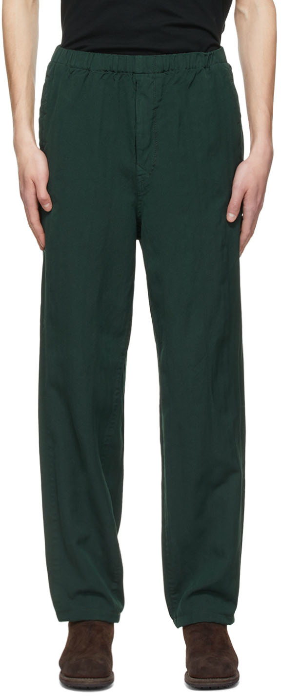 Зеленые брюки из полиэстера Undercover