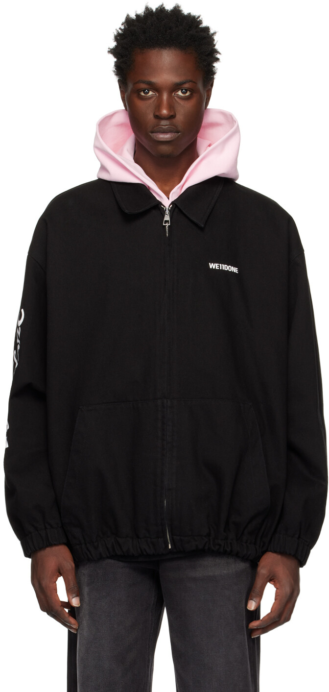 

Черная куртка с принтом We11done