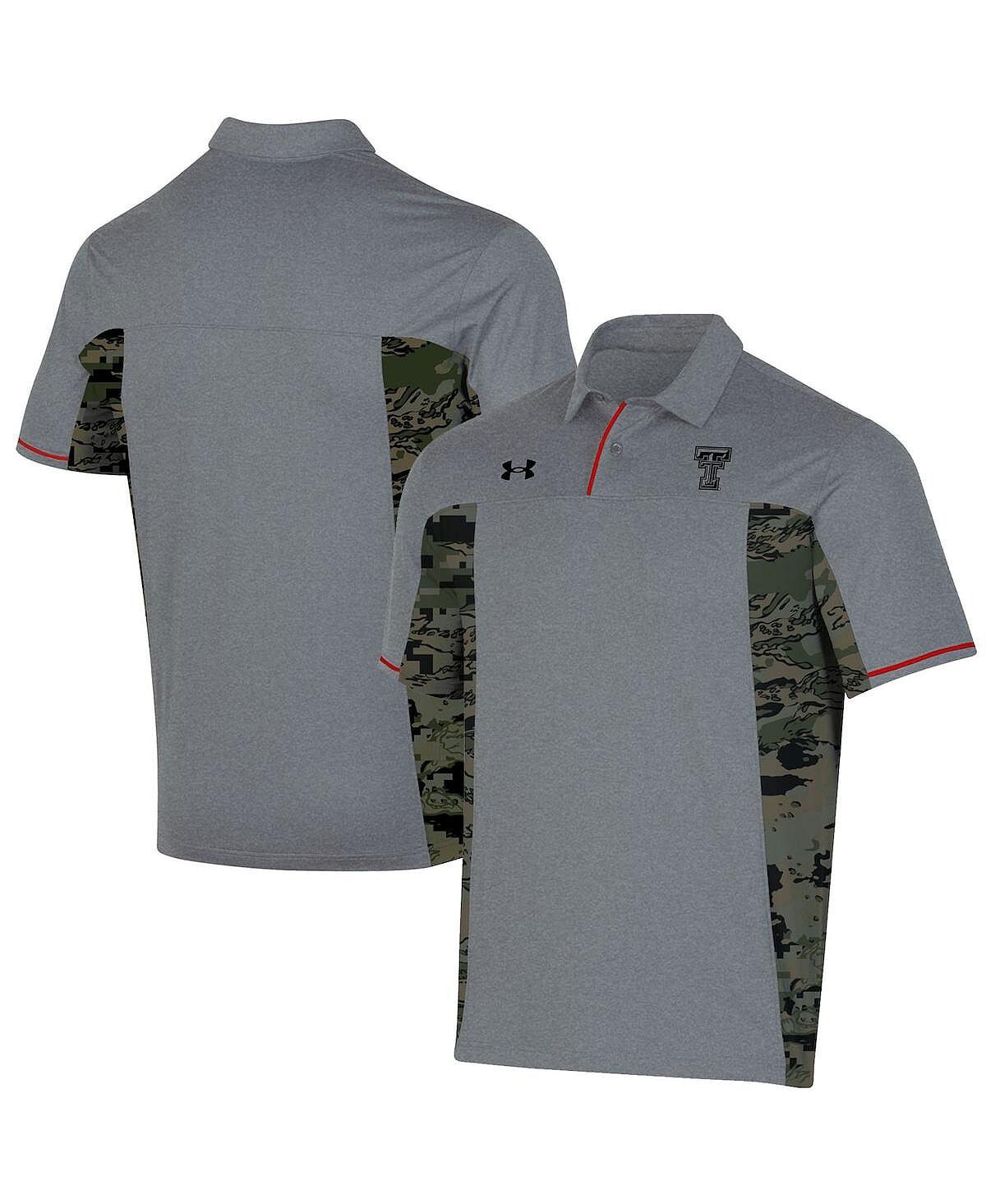 

Мужская серая рубашка поло texas tech red raiders freedom Under Armour, серый