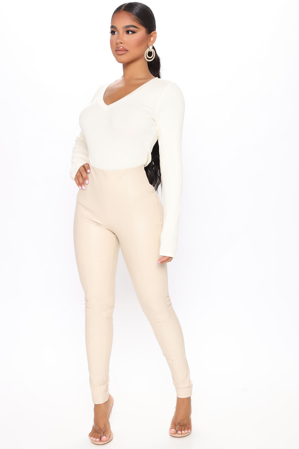 

Леггинсы Fashion Nova V23458, слоновая кость