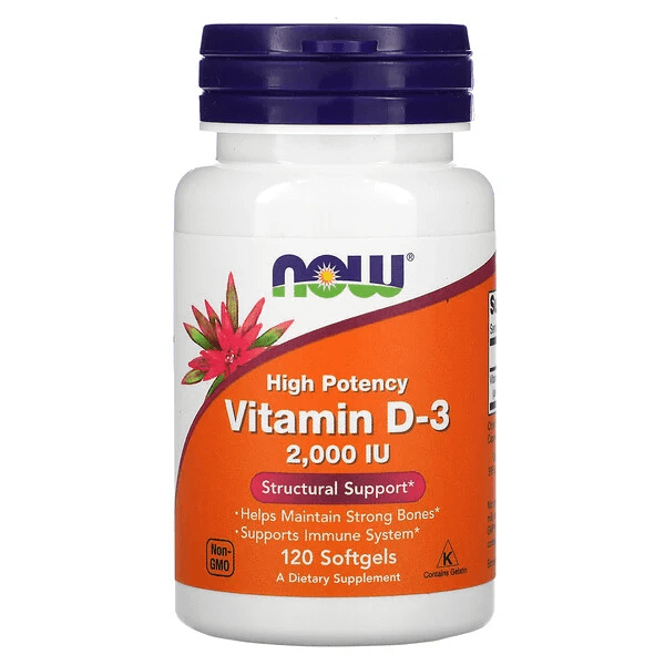 Витамин D3 NOW Foods 50 мкг 2000 МЕ, 120 капсул