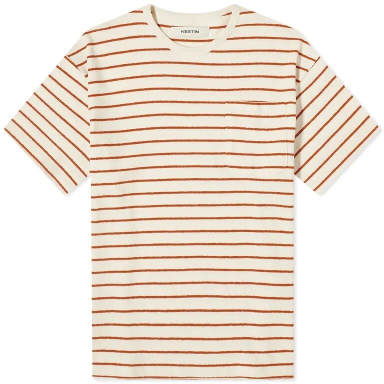 

Футболка Ymc Tripe Stripe, оранжевый, бежевый