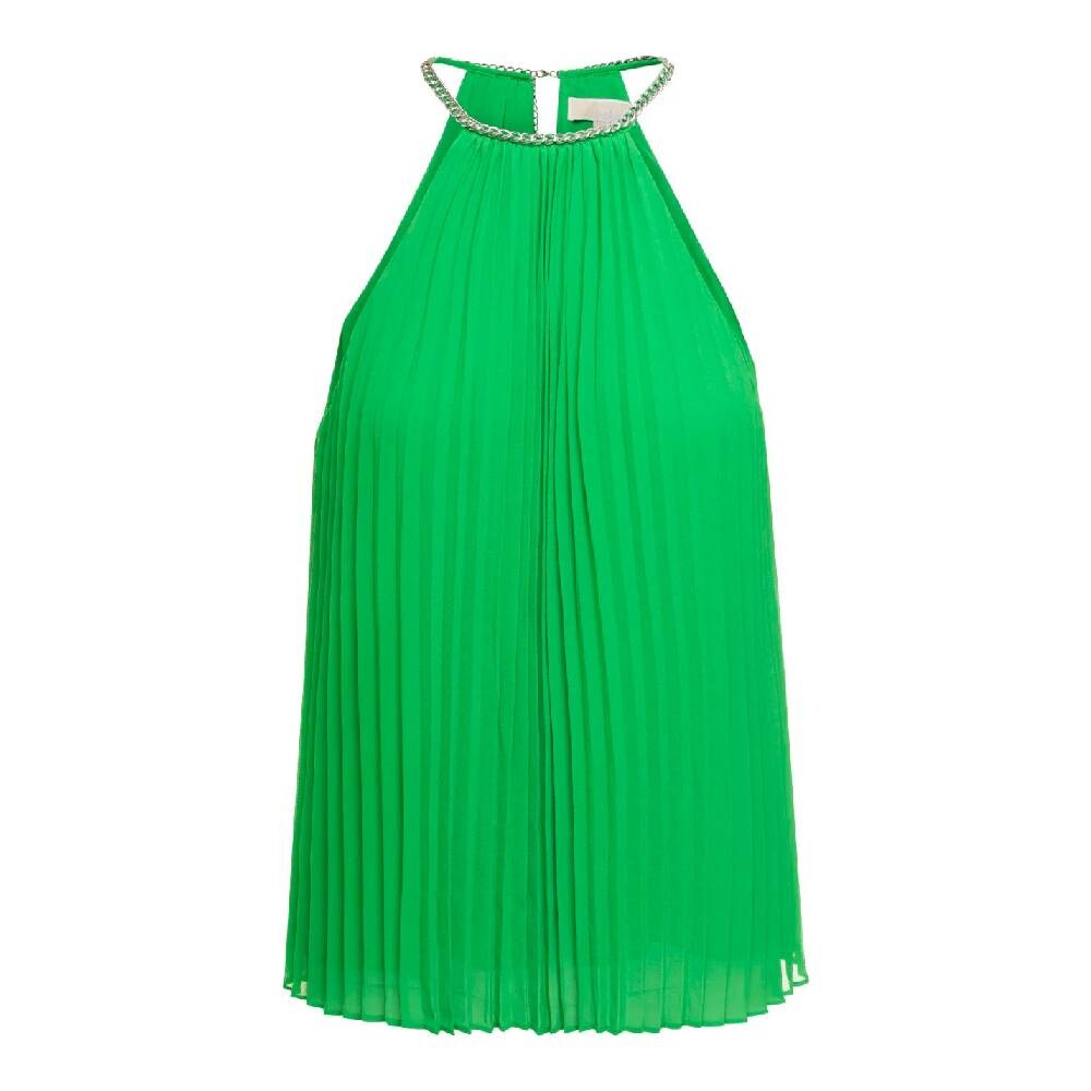 

Топ Michael Kors Pleated Satin, зеленый