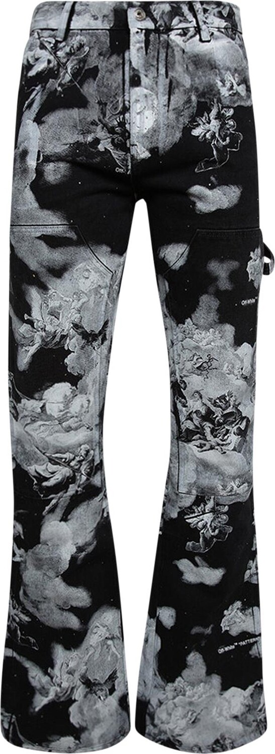 

Джинсы Off-White Bling Flare Carpenter Jeans Black/Grey, черный