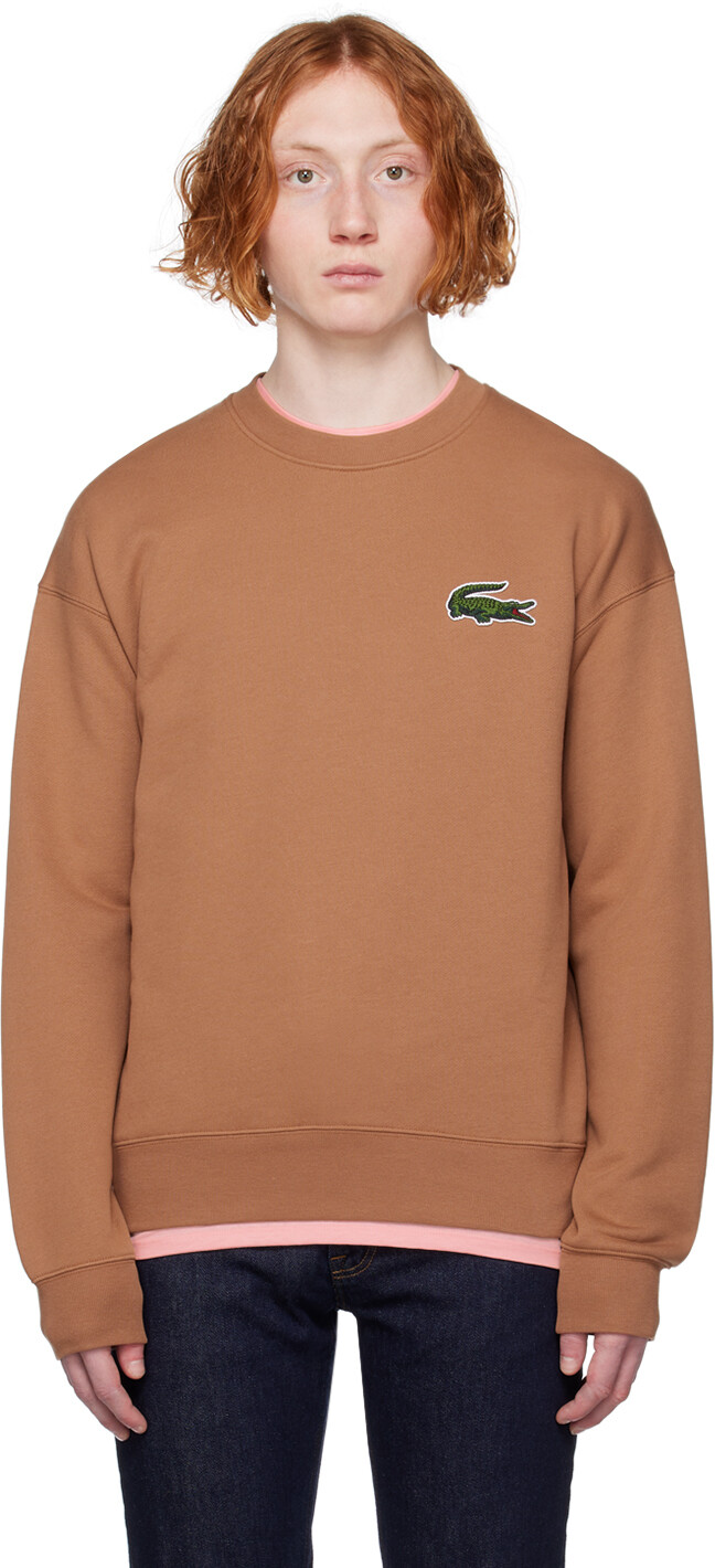

Коричневая толстовка свободного кроя Lacoste