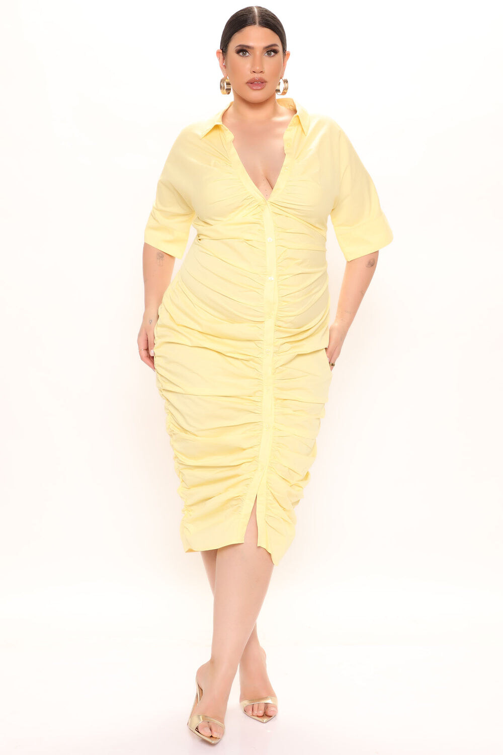 

Платье Fashion Nova DR2319, желтый