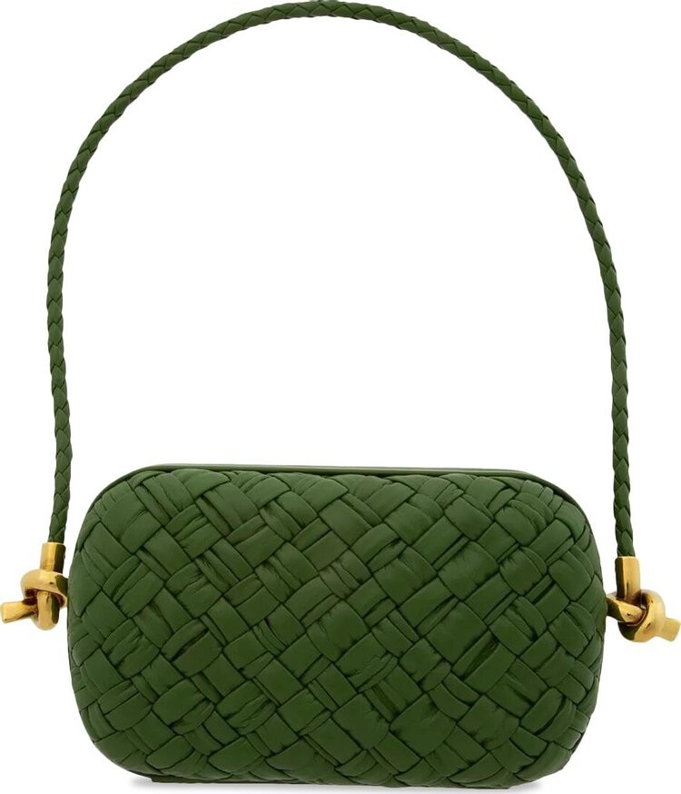 

Сумка Bottega Veneta Knot Minaudiere On Strap Avocado/Brass, зеленый