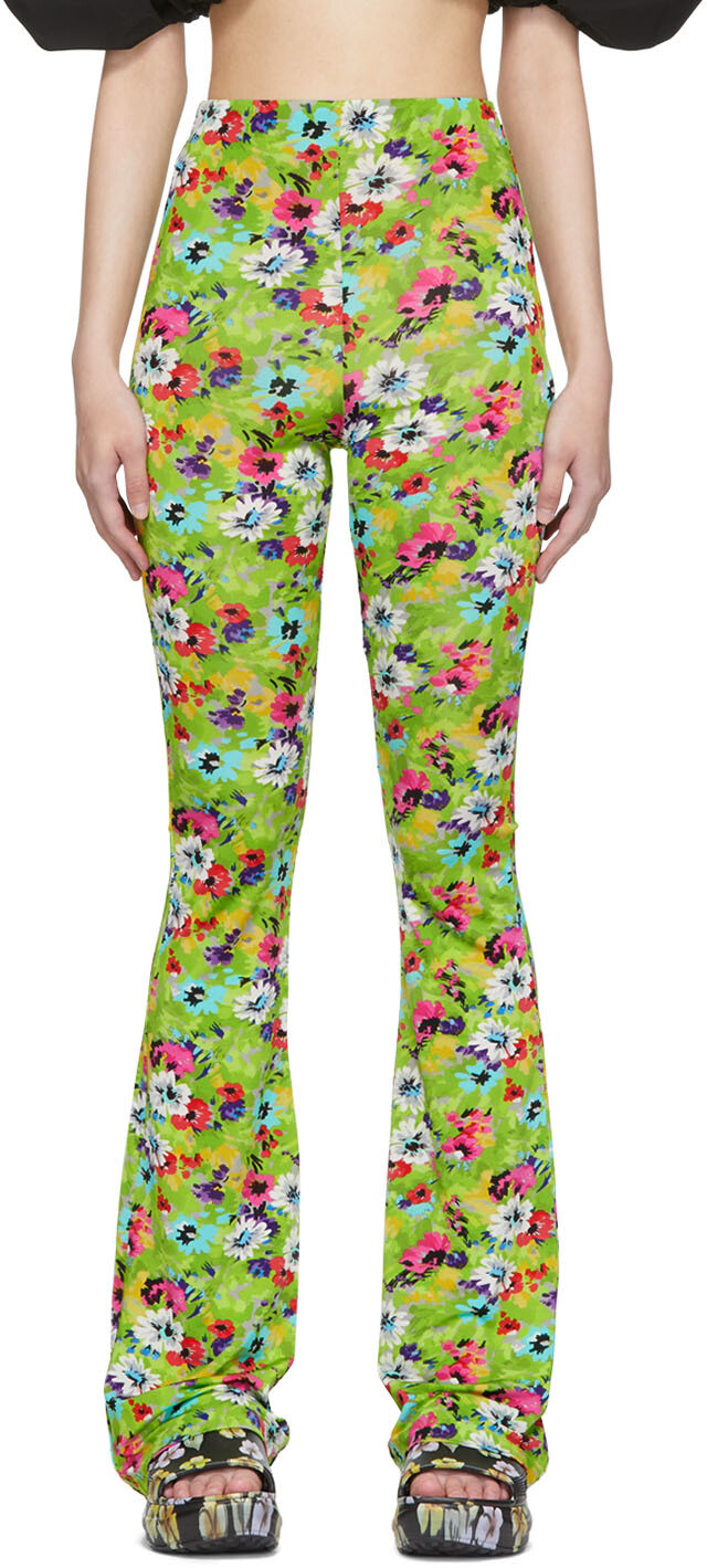 

Зеленые леггинсы из вискозы MSGM