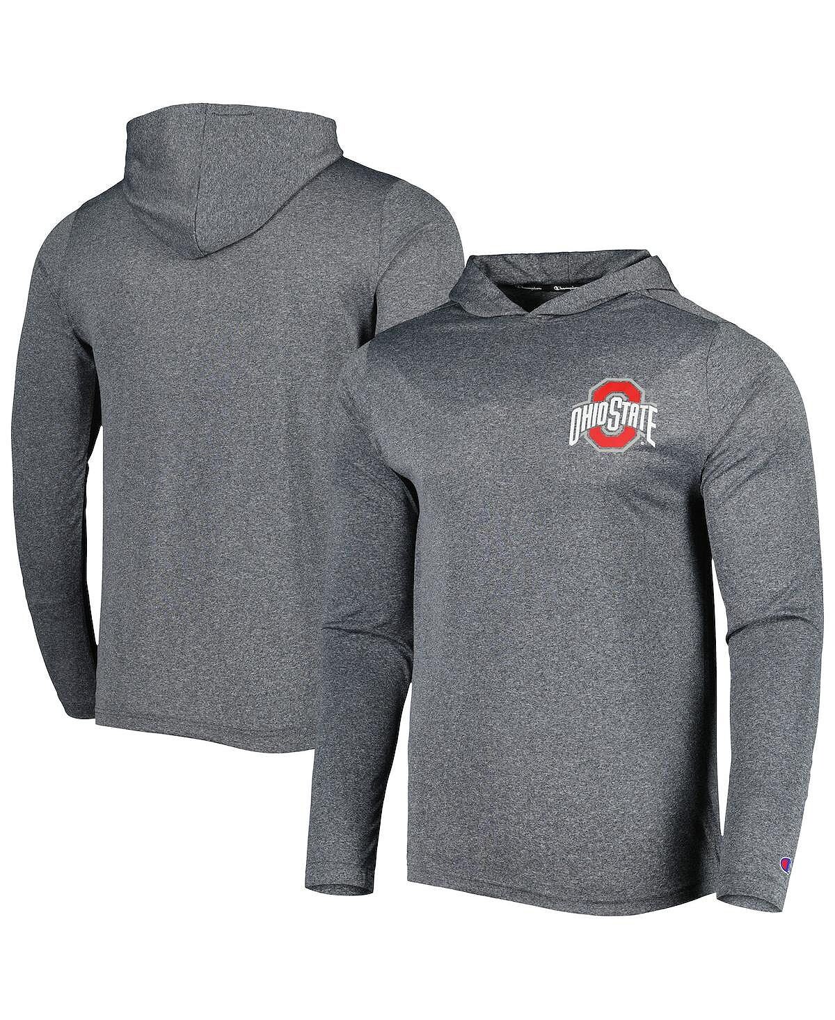 

Мужская серая футболка с капюшоном и длинными рукавами champion ohio state buckeyes Knights Apparel, серый