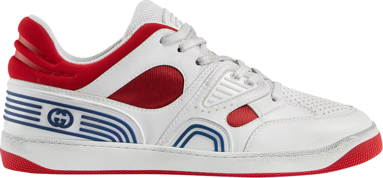 Кроссовки Gucci Basket Low White Demetra Red, белый - фото