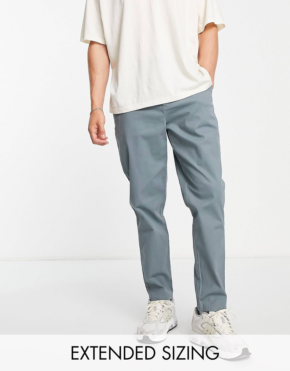 

Синие зауженные брюки чинос ASOS DESIGN, Синий