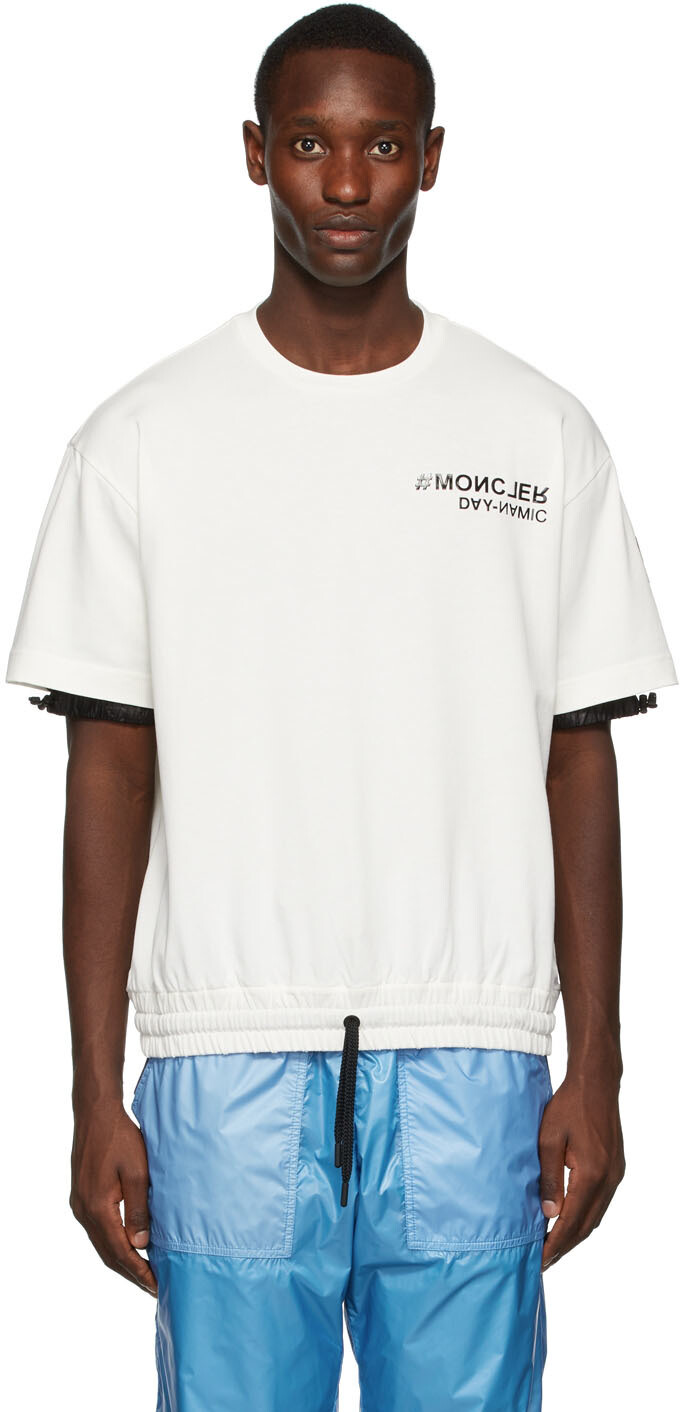 

Белая футболка с логотипом Moncler Grenoble, Белый