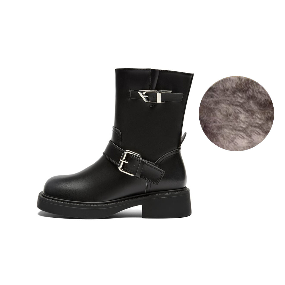 

Сапоги женские Basto, цвет Black Fleece-lined