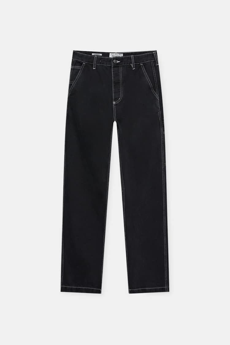 

Джинсы Pull&Bear Basic Carpenter Jeans, черный