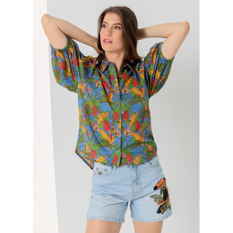 

Блуза Lois Jeans Tropical 3/4, Разноцветный