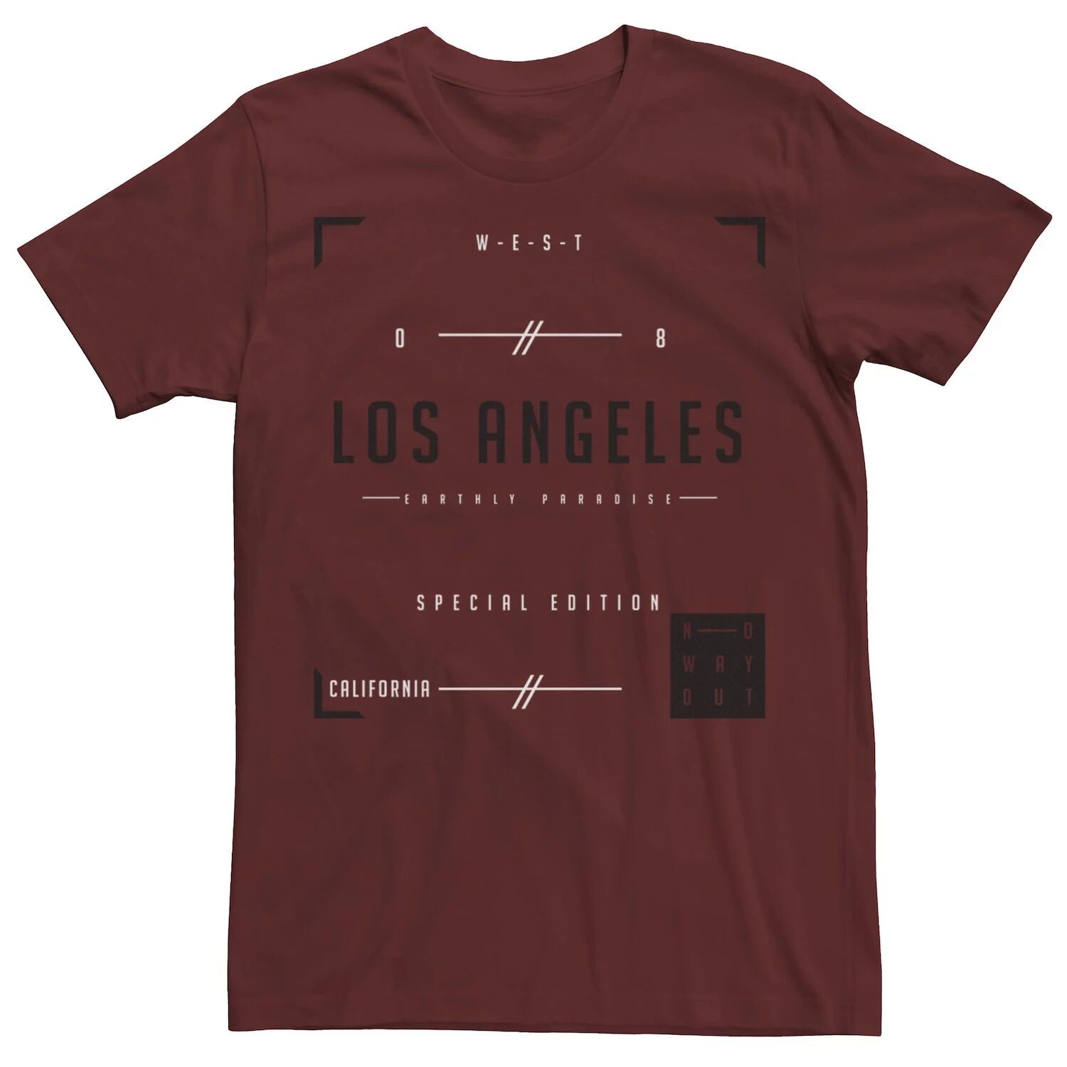 

Мужская кв. Футболка 9 Los Angeles с текстовым коллажем Apt. 9