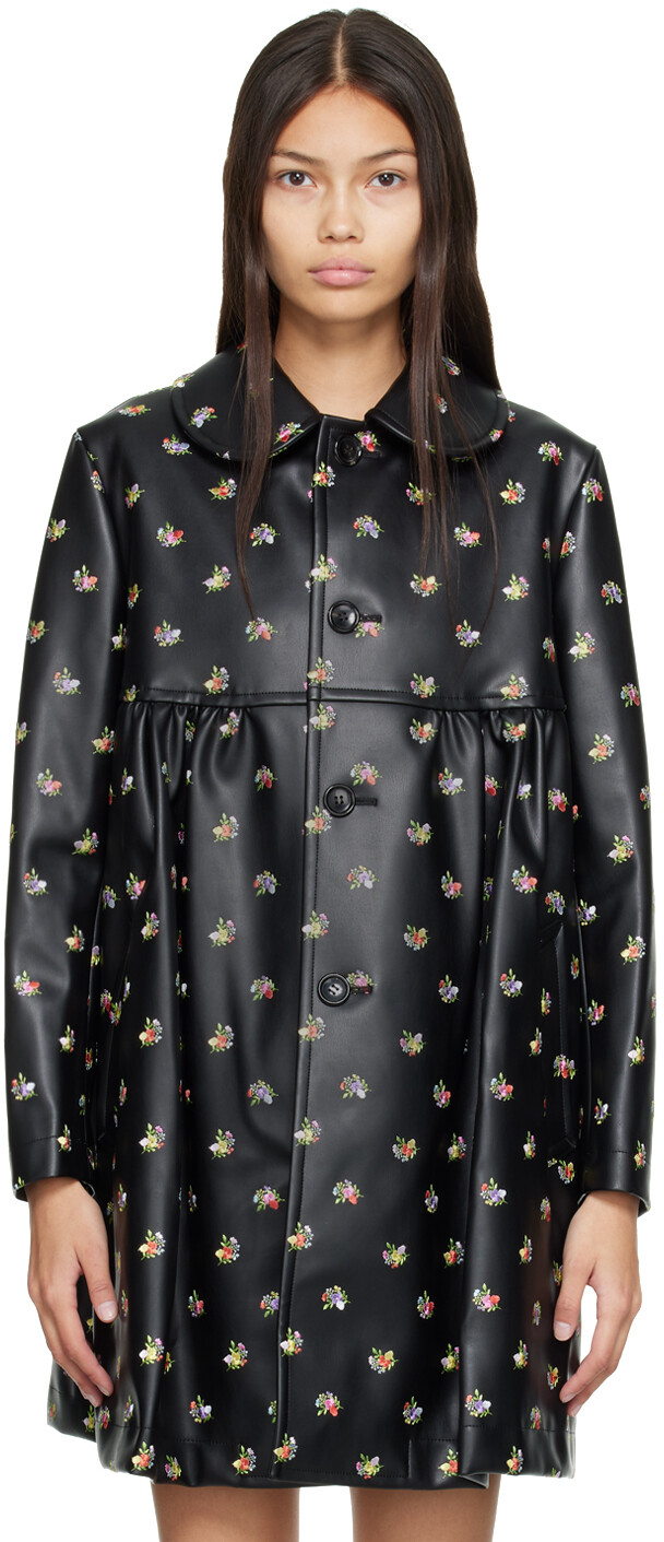 

Черное пальто с вышивкой Comme des Garçons Girl, Черный