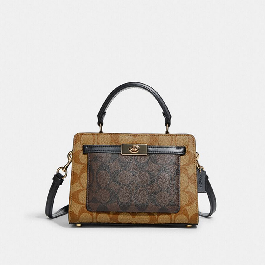 

Сумка Coach Outlet Classic Logo Lane Handle, хаки/коричневый