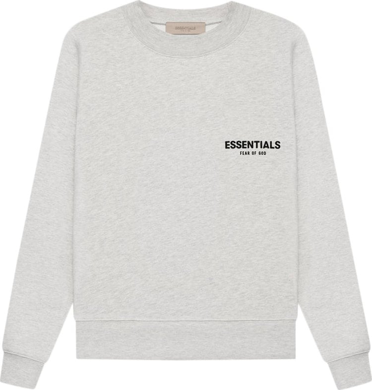 Толстовка Fear of God Essentials Crewneck 'Light Oatmeal', серый - фото