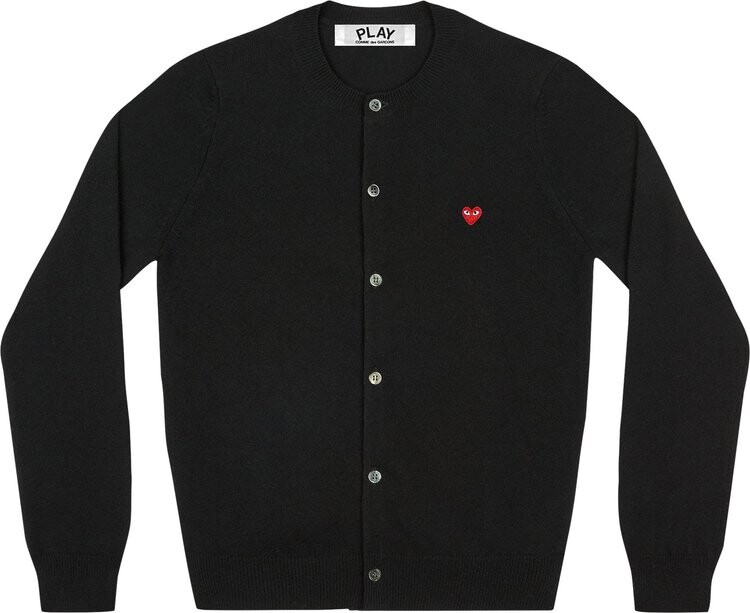

Кардиган Comme des Garçons PLAY Mini Heart Cardigan 'Black', черный