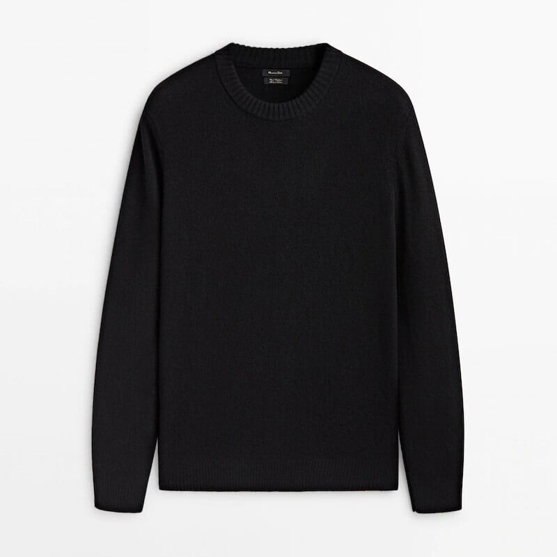 

Свитер Massimo Dutti Wool And Cashmere Blend, черный