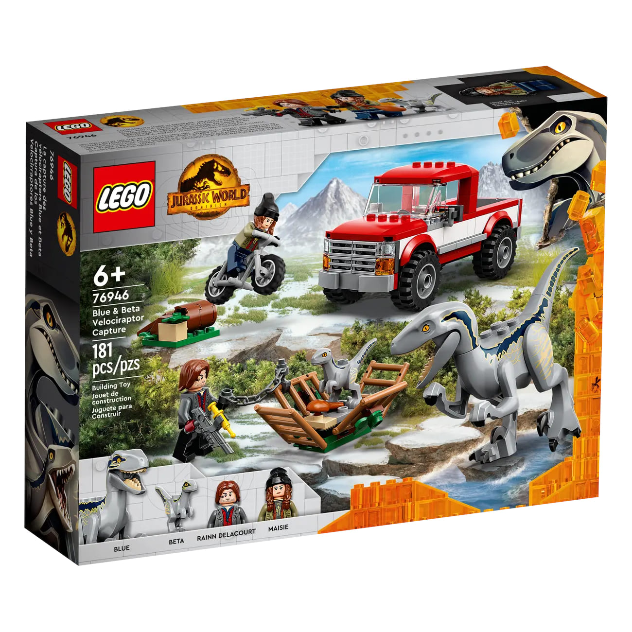 Конструктор LEGO Jurassic World Blue & Beta Velociraptor Capture 76946, 181 деталь