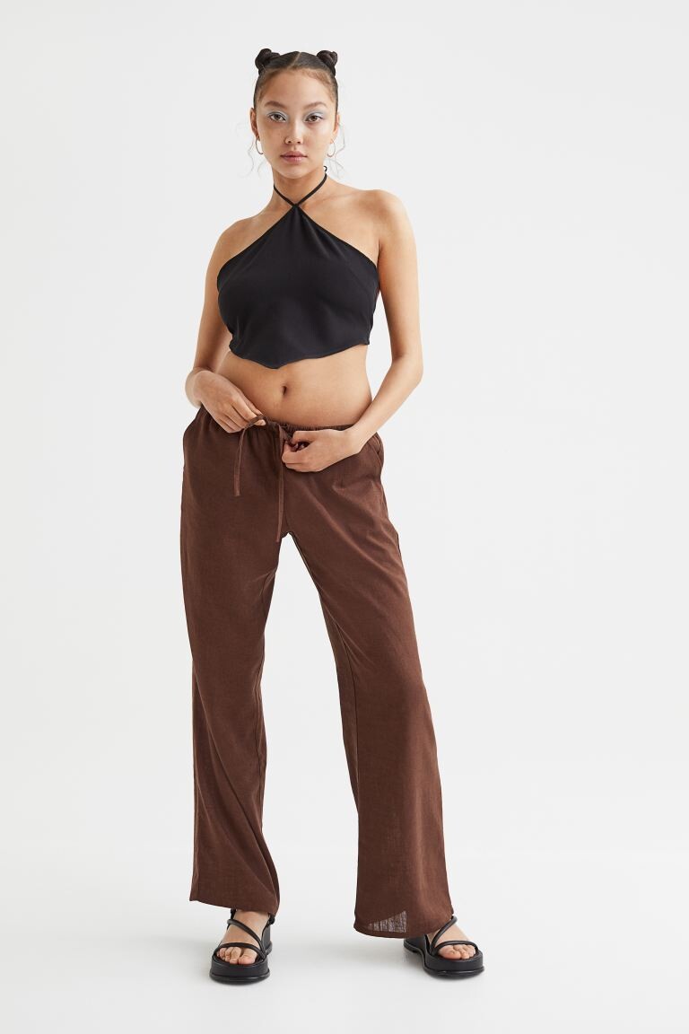 

Мешковатые брюки H&M, темно коричневый